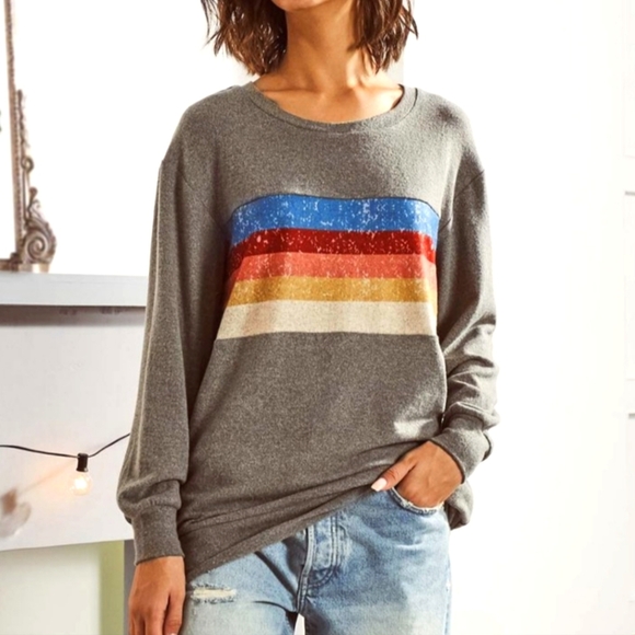 Luukse Rainbow Long-Sleeve Top - Picture 1 of 6